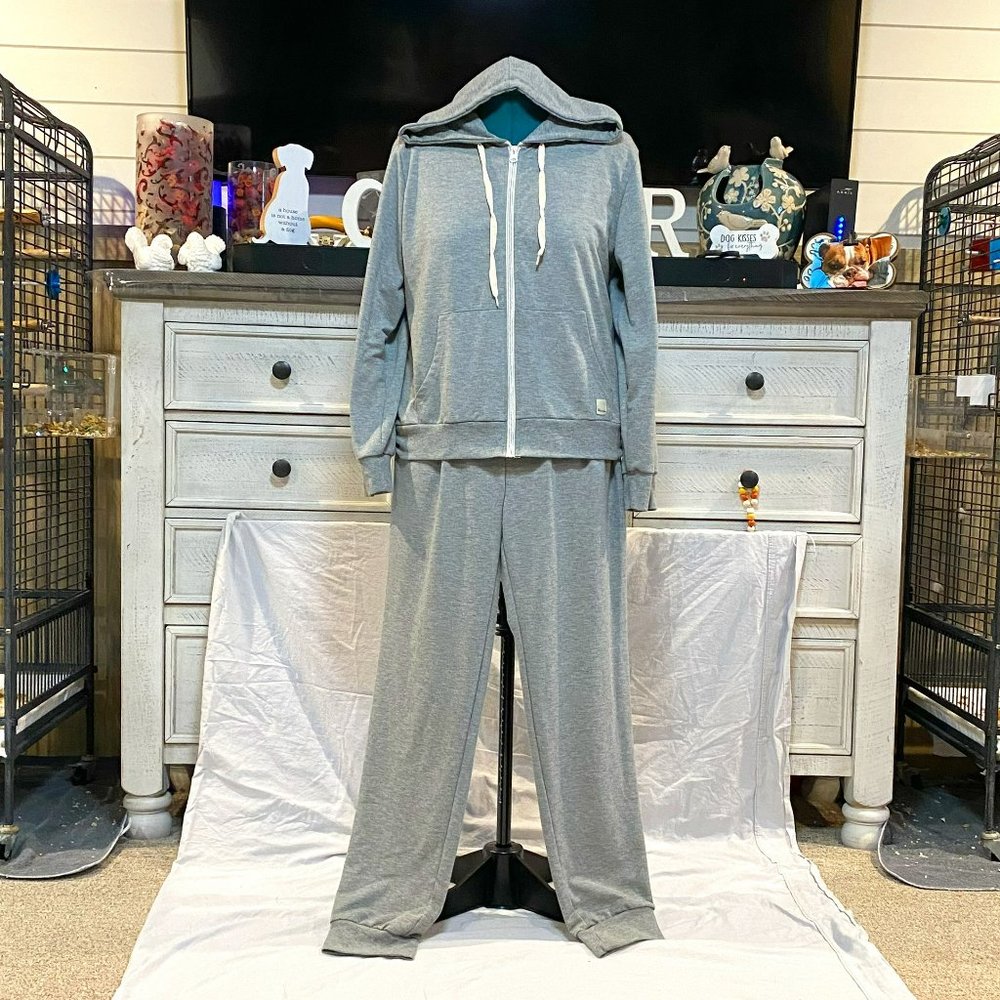 Light Gray Jacket Sweat Suit with Pants XL